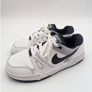 Nike Full Force Low Big Kids' Shoes White/Pewter/Black Size US5Y EU37.5